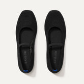 The Max Square Mary Jane in ReVelvet™ Black shown from the top.