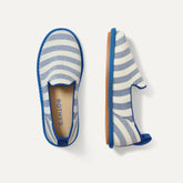 The Mini Loafer in Harbor Stripe shown from the top.