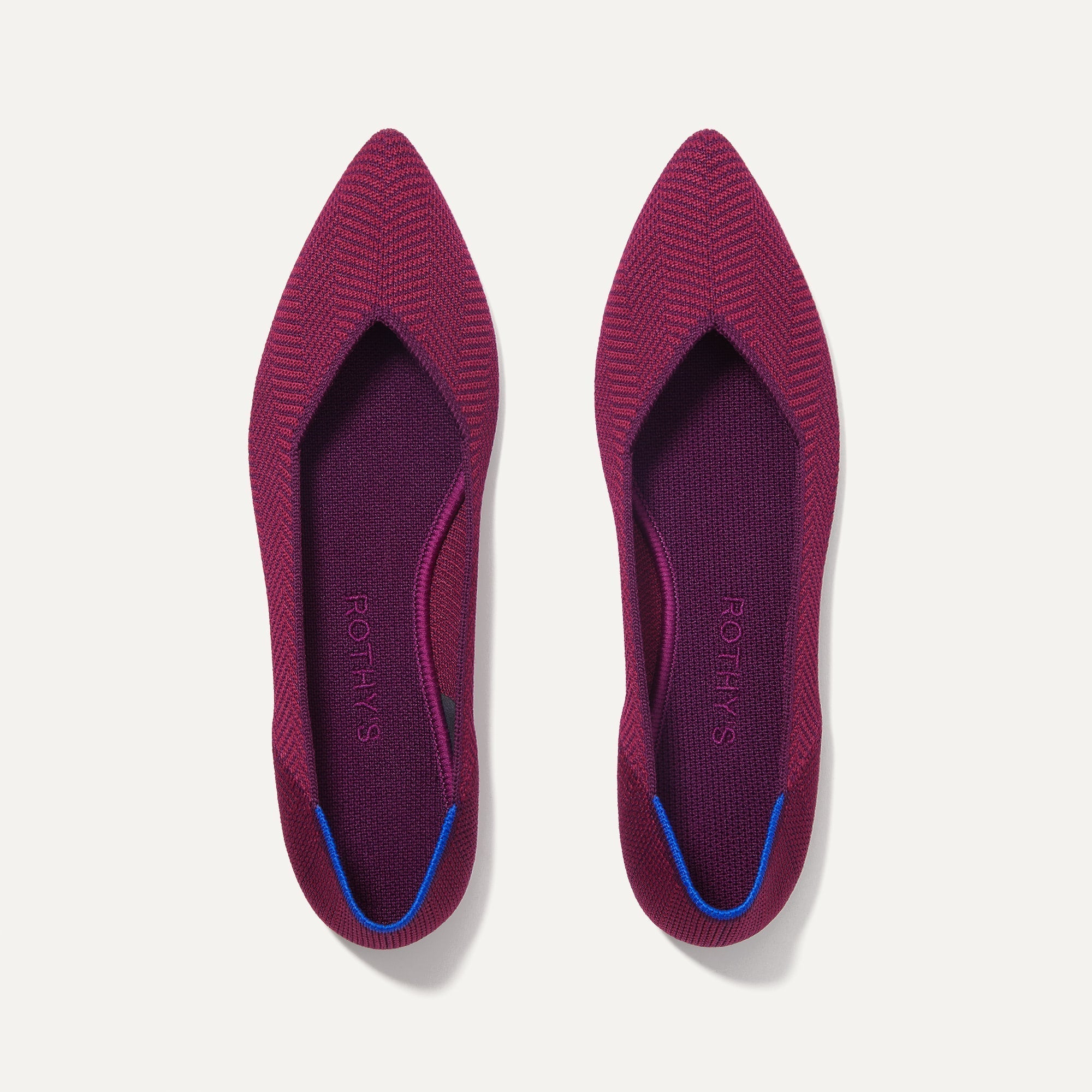 The Point in Cabernet Herringbone shown from the top. 