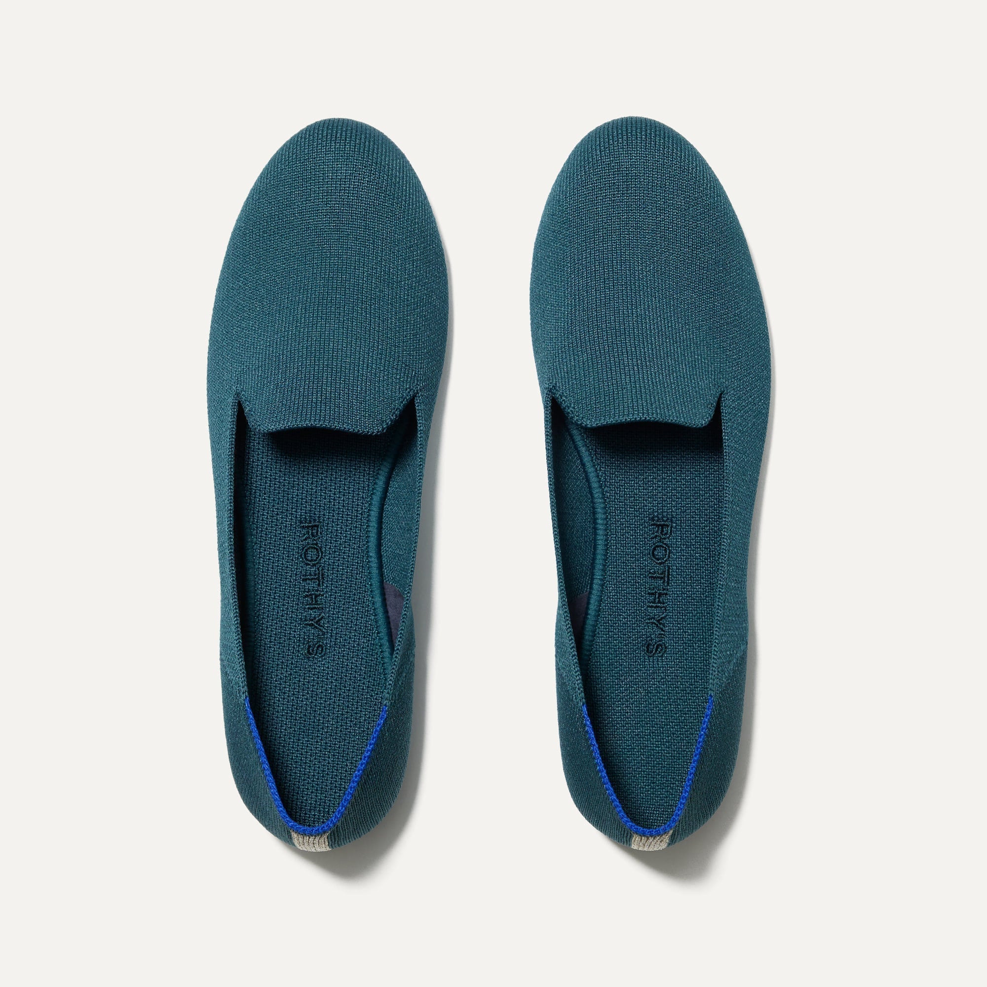 The Loafer in Deep Emerald shown from the top. 