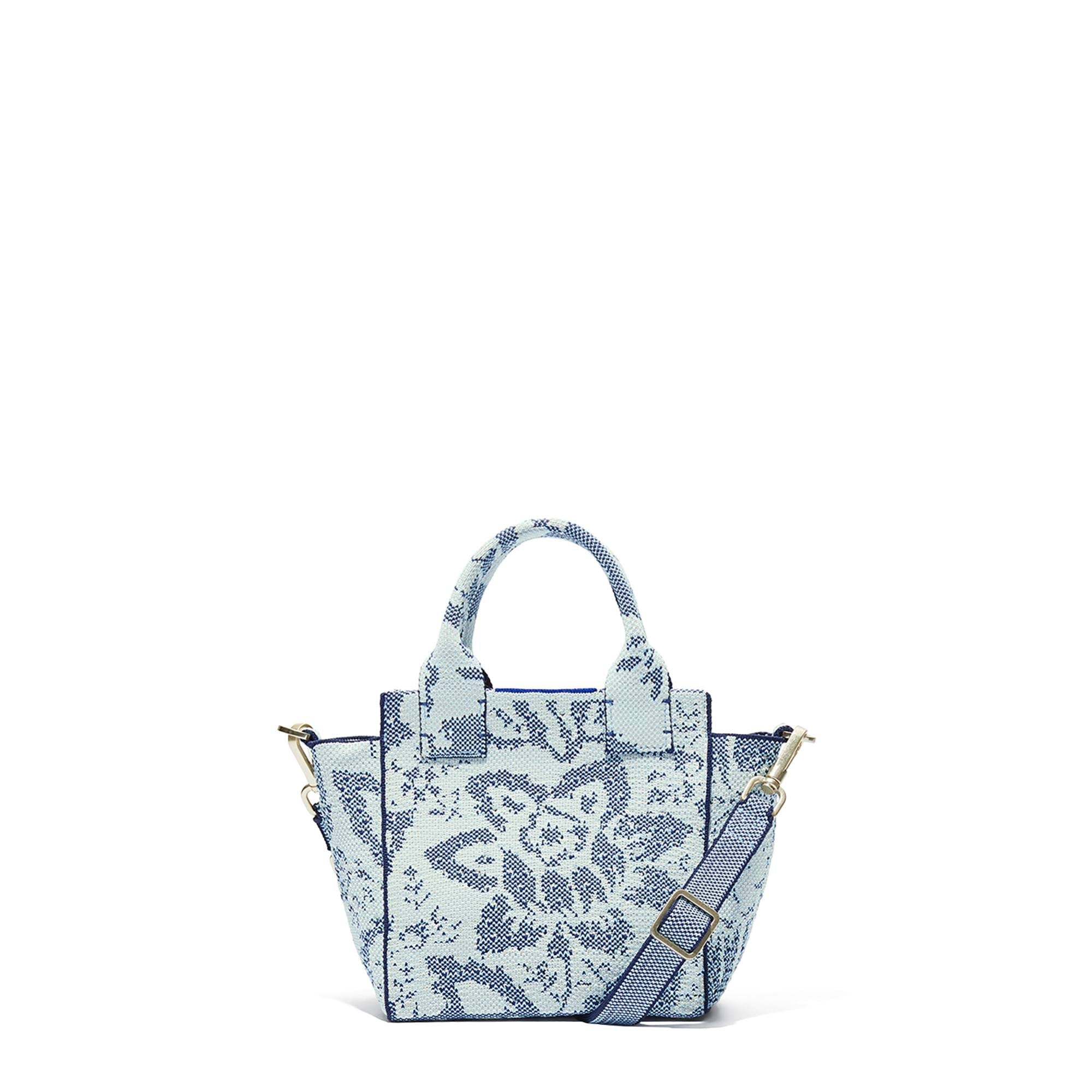 The Mini Handbag in Jardin Blue shown from the front. | PLP