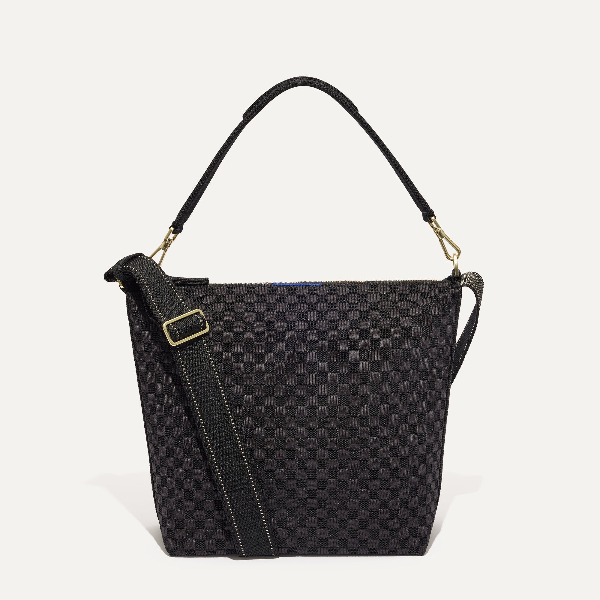 PLP |The Mini Zip Bucket in Black Sand shown from the front.