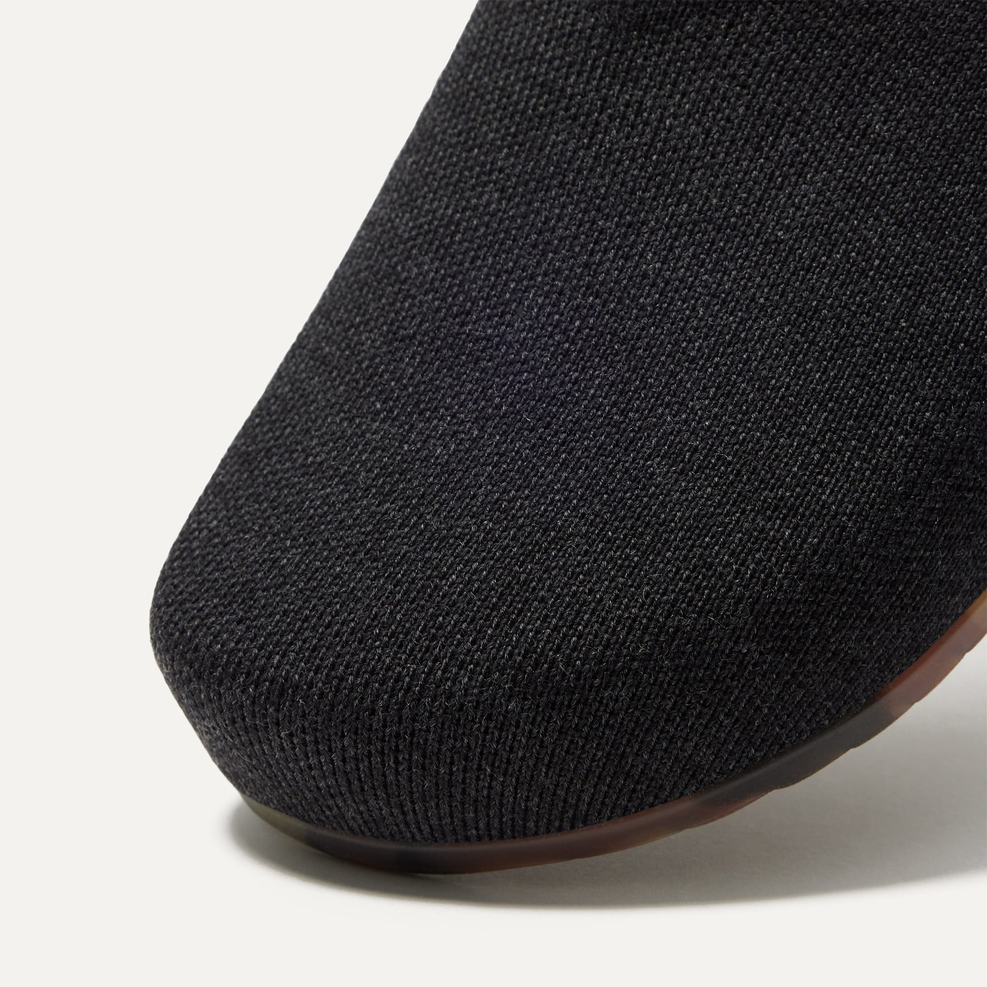The toe and vamp of The Casual Clog, in diagonal view.