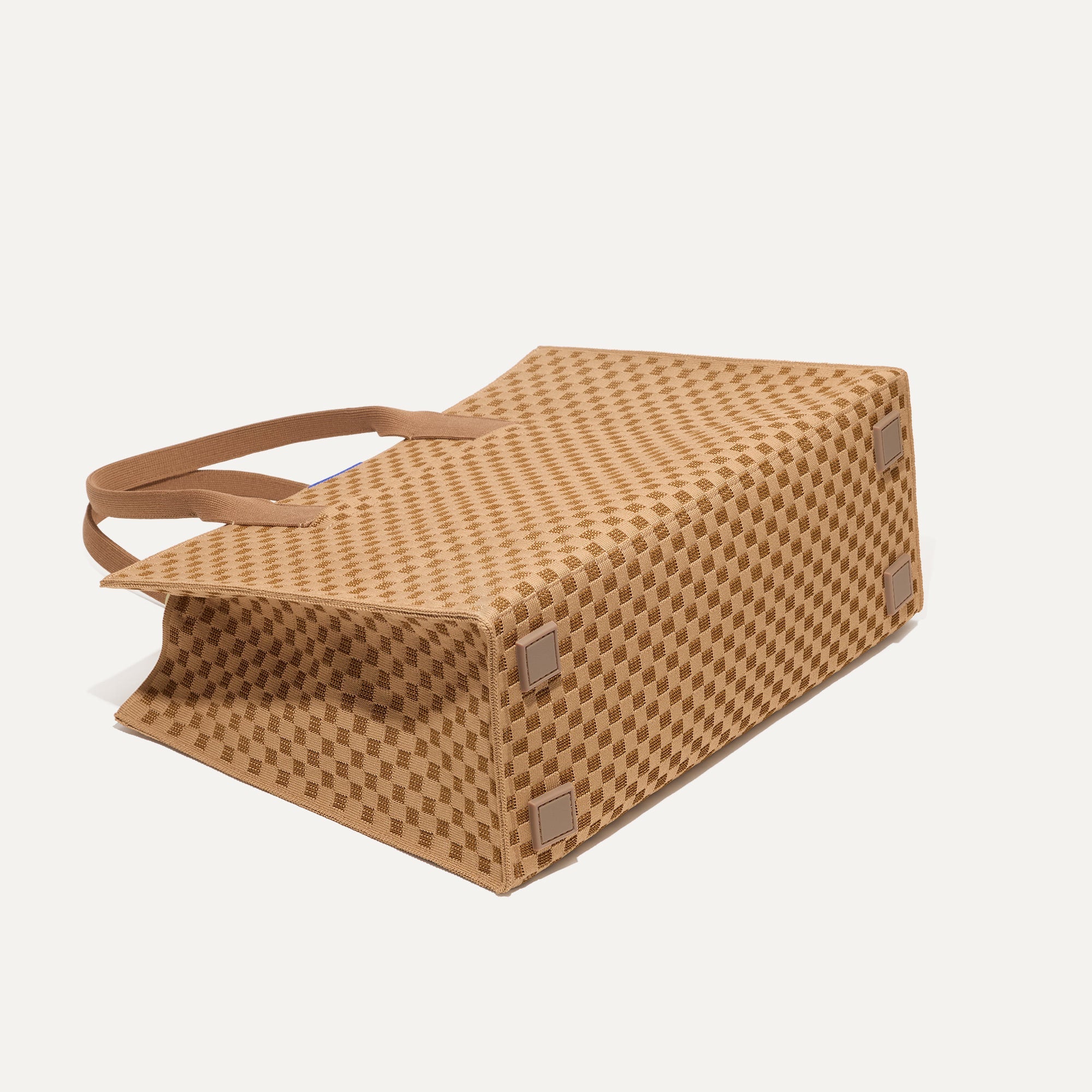 The Classic Tote in Hazelnut, shown from the bottom. 