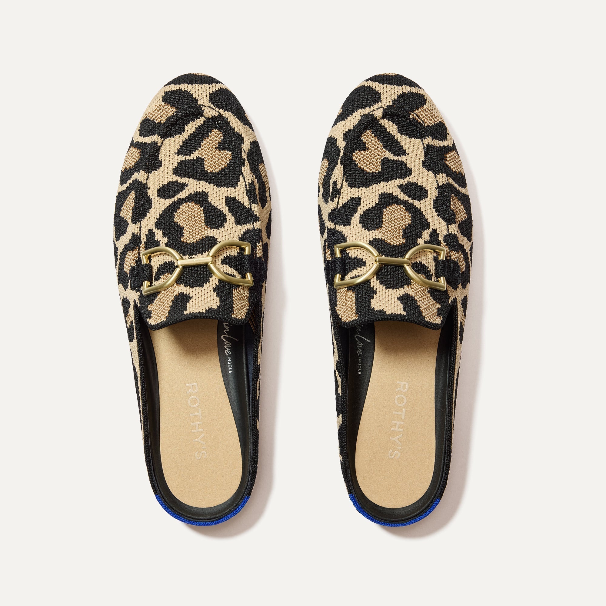 The Double Bit Loafer Mule in Desert Cat shown from the top. 