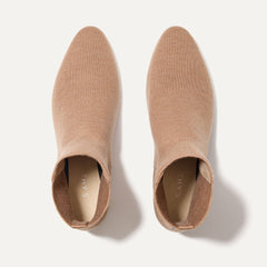 A pair of The Classic Boot in Tobacco shown from the top. 