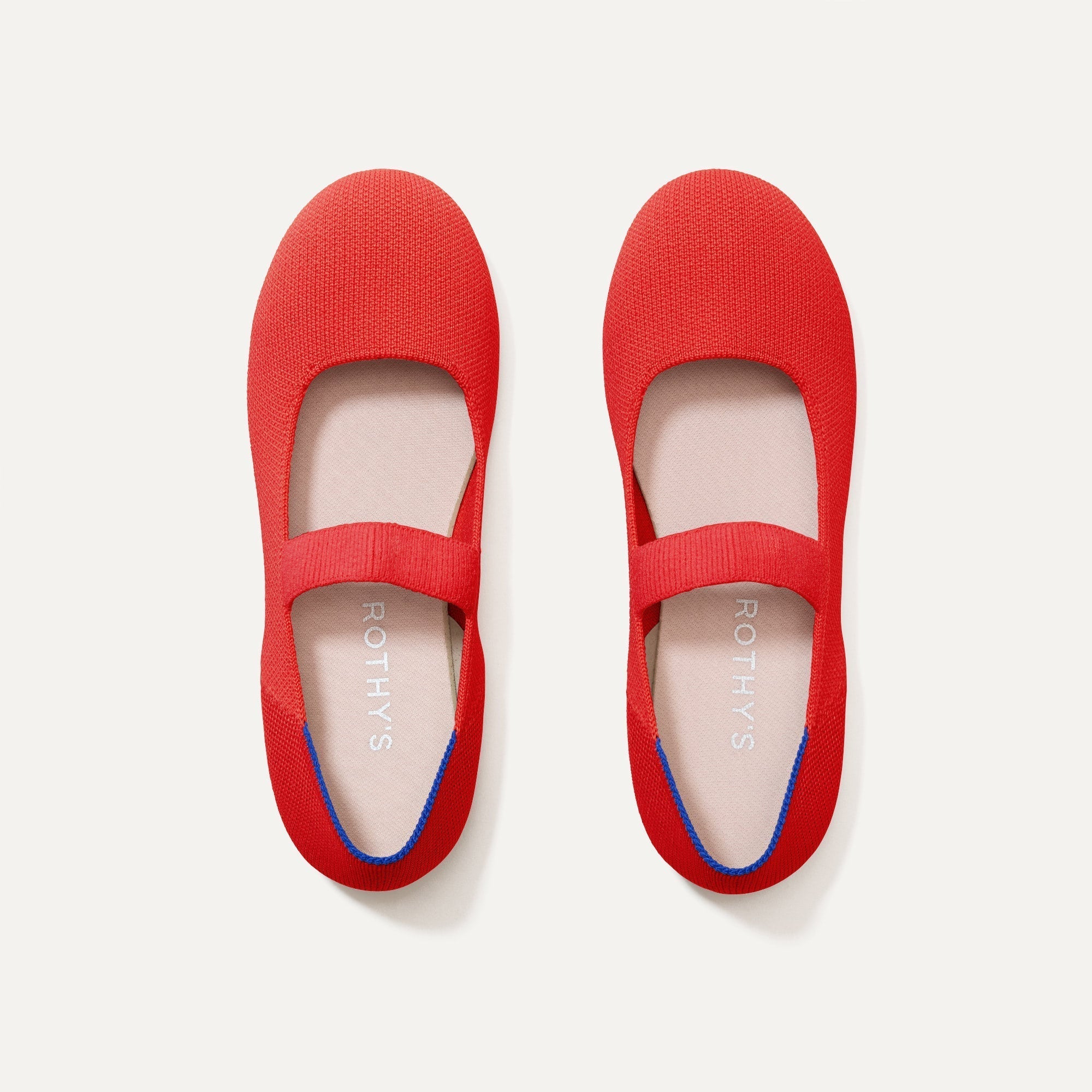 The Kids Mary Jane in Glamour Red shown from the top.
