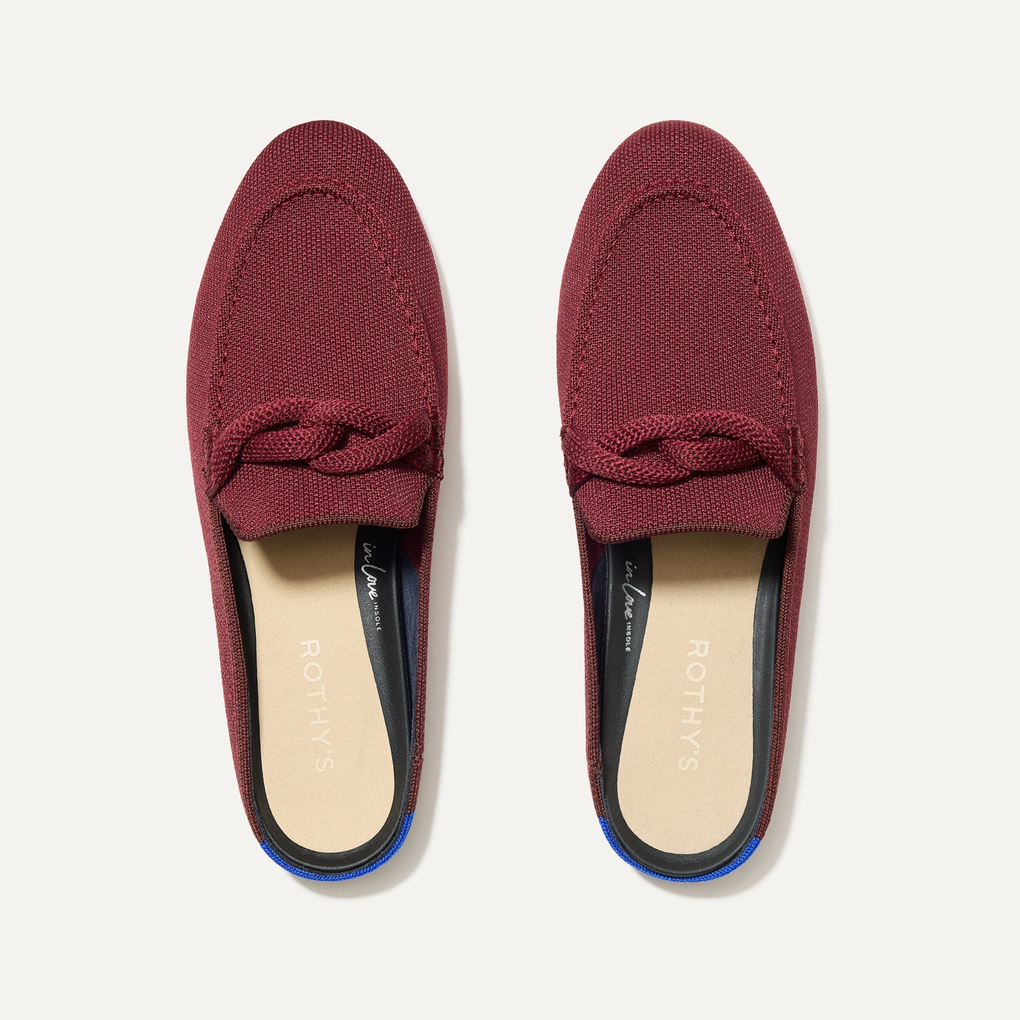 The Loafer Mule in Auburn shown from the top.
