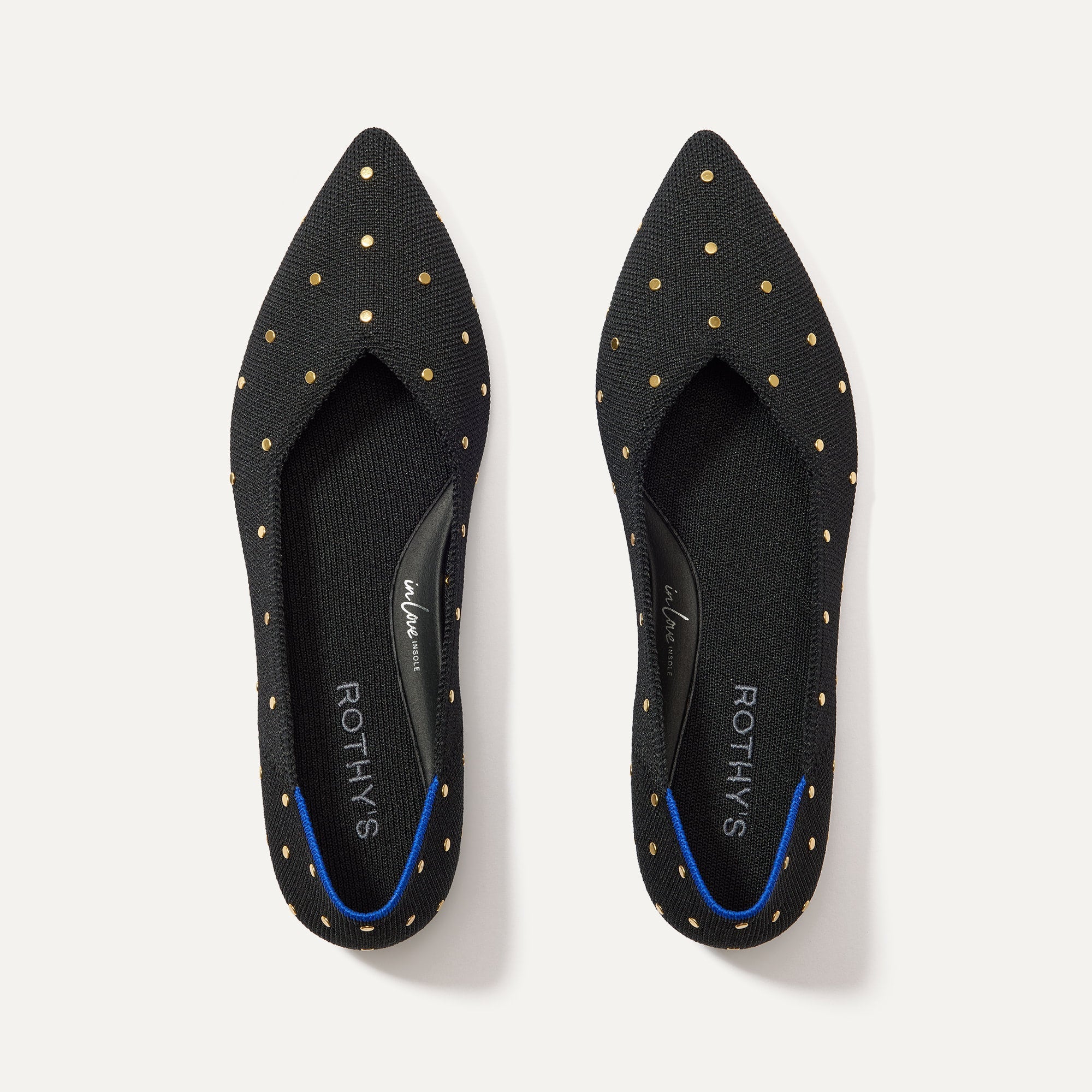 The Point II in Studded Black shown from the top.