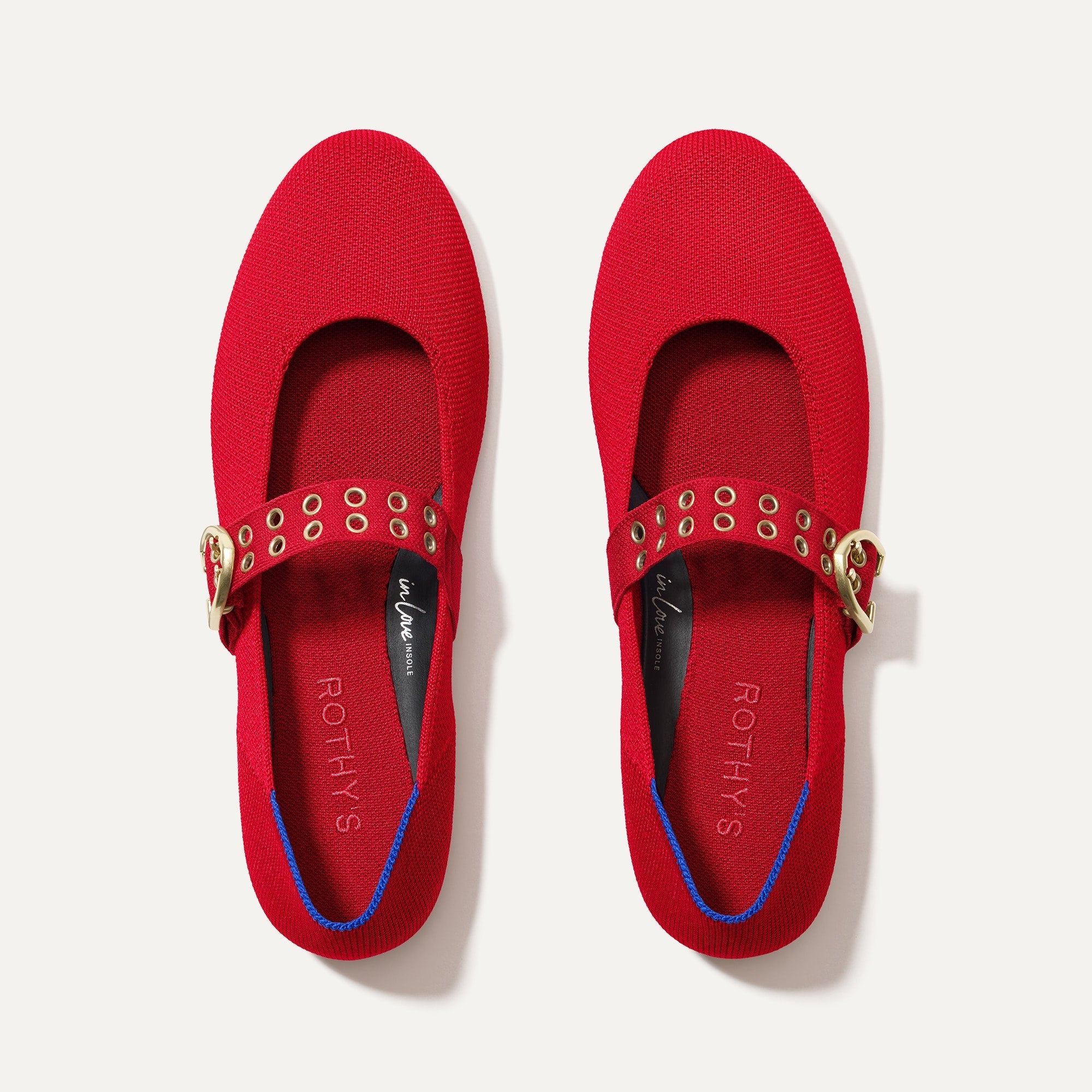 The Ballet Mary Jane in Cherry shown from the top.