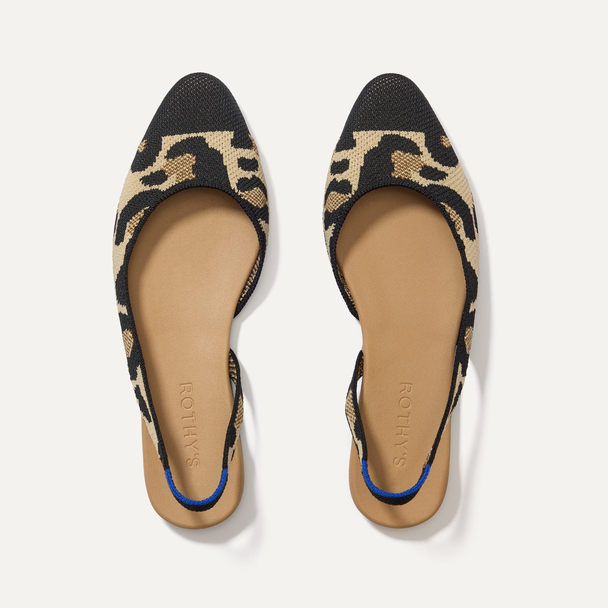 The Almond Slingback in Desert Cat shown from the top.