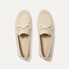 The Boat Shoe in Sea Foam shown from the top. 