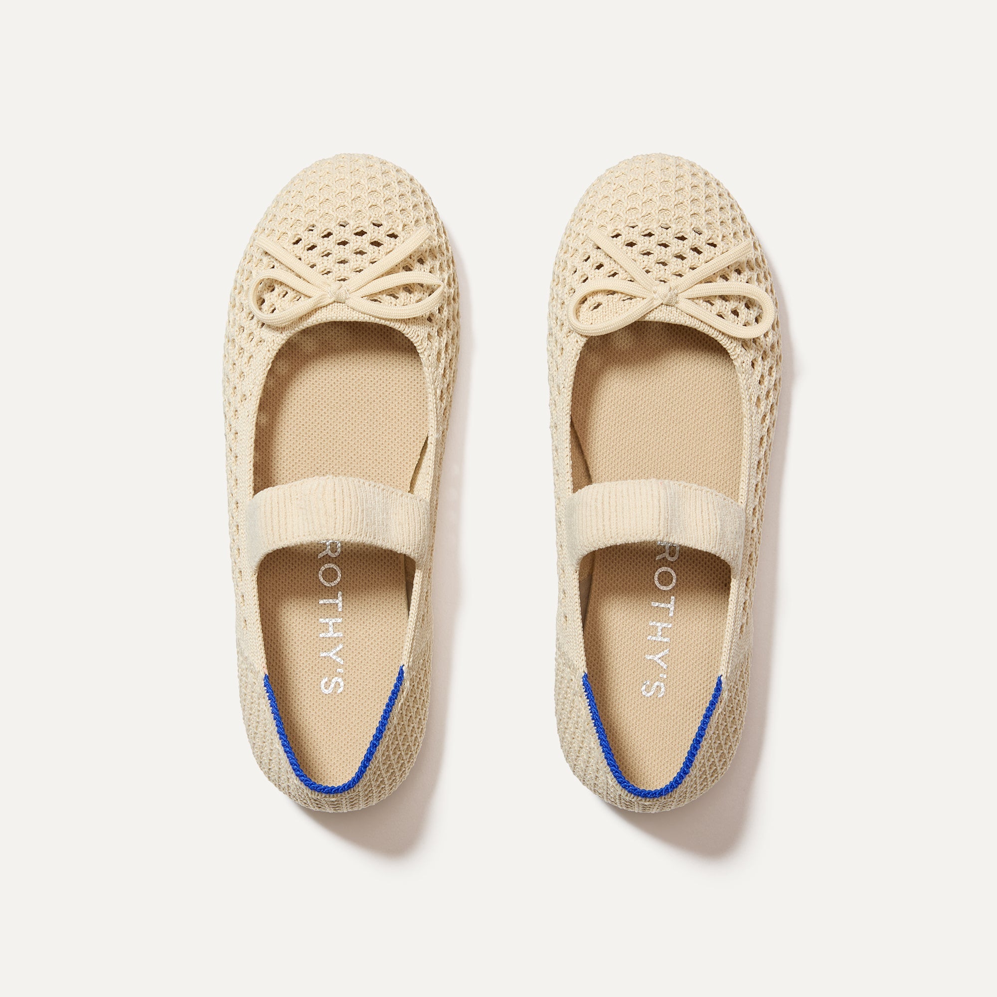 The Kids Bow Mary Jane in Conch Mesh shown from the top.