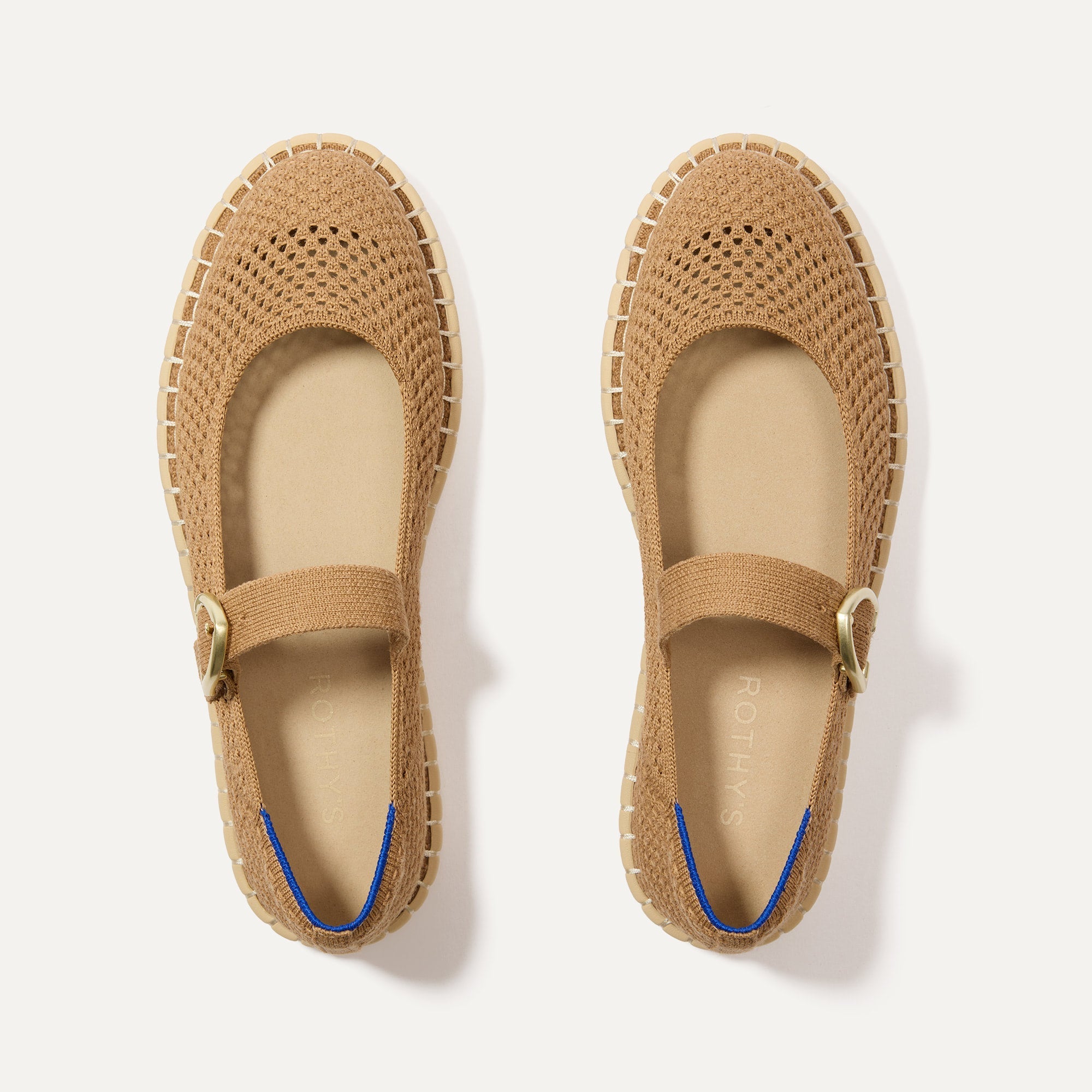 The Espadrille Mary Jane in Wren shown from the top.