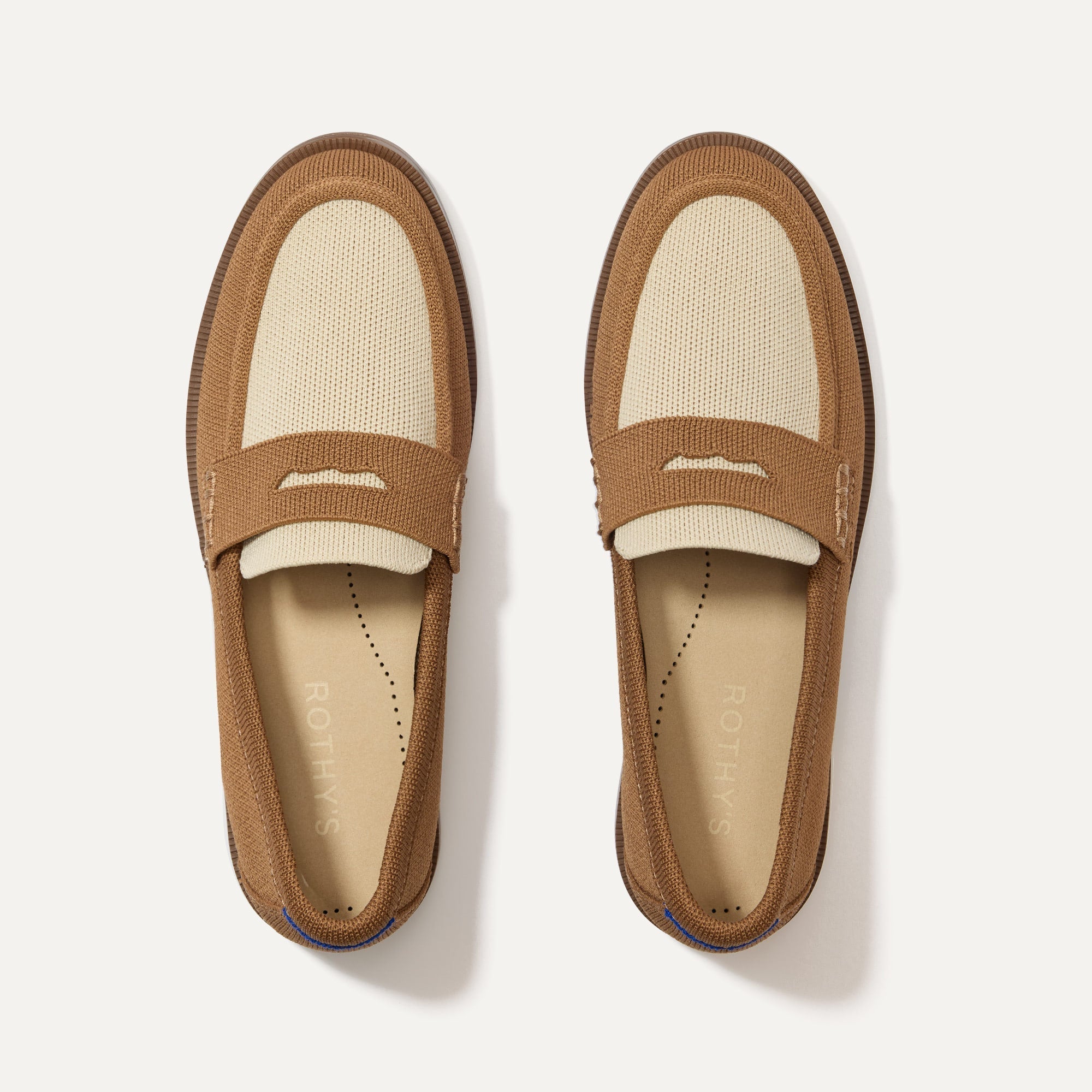 The Penny Loafer in Cortado shown from the top. 