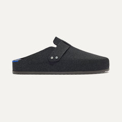 The Men's Cozy Clog in Black shown from the side. 