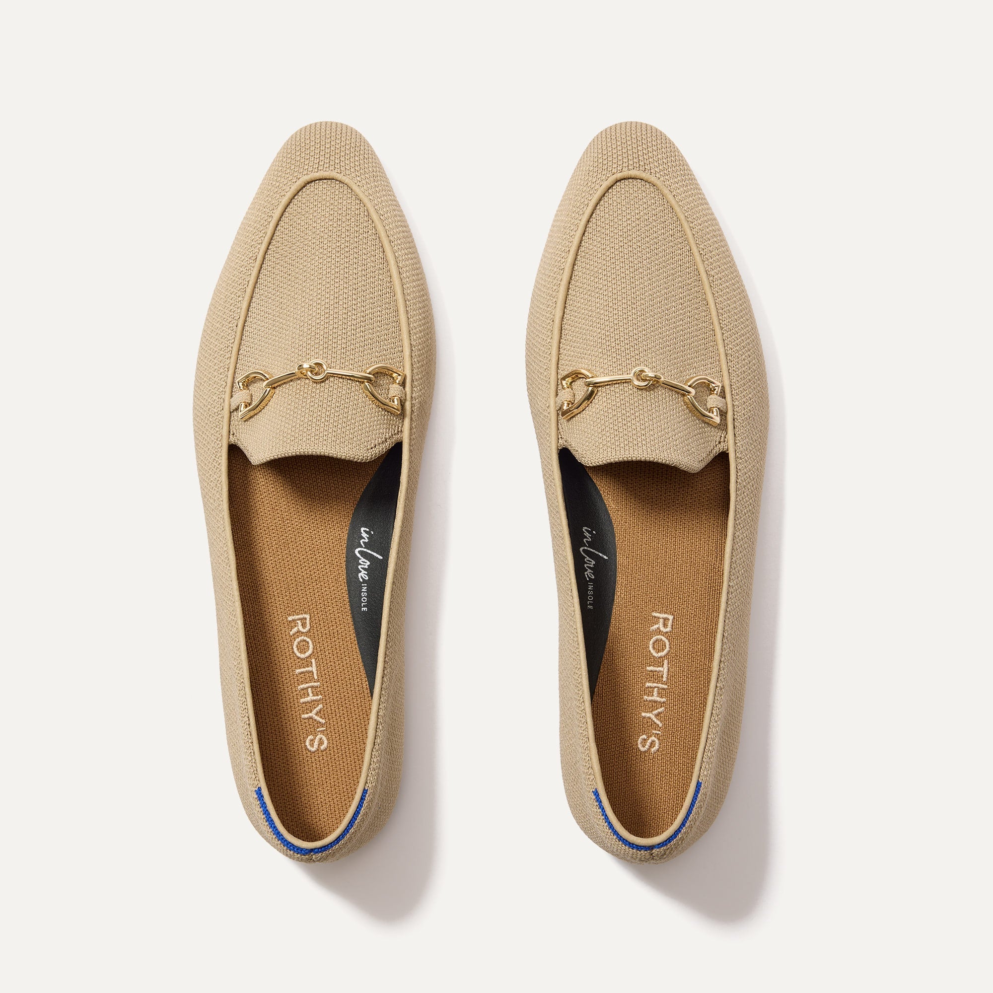 The Double Bit Loafer in Dune shown from the top. 