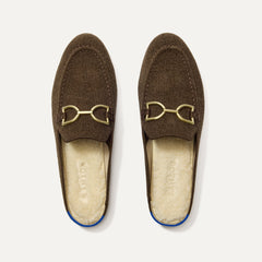 The Cozy Bit Loafer Mule in ReVelvet™ Bistro shown from the top.