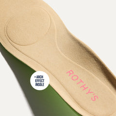 Close up of the Arch Effect Insole on The Daily Flat in Bubbly Pink.
